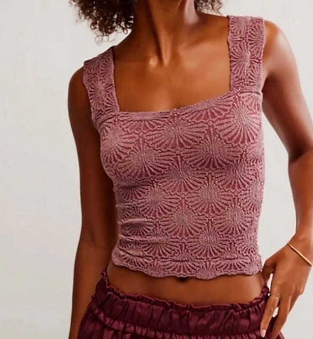 Free People Intimately FP Love Letter Floral Knit Cami